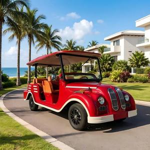 Navette électrique classique 8 places avec moteur 5KW et batterie au lithium, style voiturette de golf rétro, pour le transport dans les sites touristiques - Product Image 2