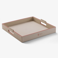 Plateaux de rangement en cuir faits à la main – Style américain pour la maison/chambre d'hôtes, bureau, salon, rangement de vêtements et d'épices
