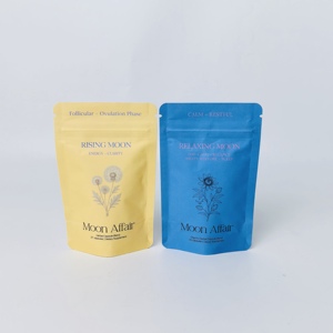 Sac en papier kraft personnalisé avec logo imprimé, pour chips, boules de chocolat, épices, petit emballage alimentaire imperméable de qualité alimentaire - Product Image 1