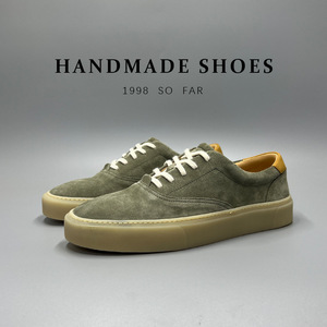 Zapatos casuales de cuero genuino de primera calidad con cordones estilo trenzado, zapatos versátiles para hombre, zapatos de plataforma artesanales a la moda. - Product Image 2