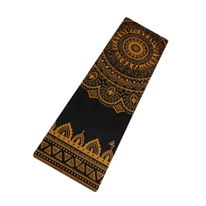 Tapis de yoga en caoutchouc naturel personnalisé écologique imprimé, 183x61cm, 2mm, antidérapant, avec sac de transport - Product Image 1