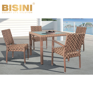 Stile nordico Corda Nera Da Tavolo In Rattan di Vimini e Lato di Alluminio del Metallo e Divani Singoli Outdoor mobili Da Giardino Per Il Tempo Libero Divano set - Product Image 4
