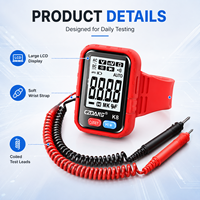 Multimeter Gelang Profesional K8 2026 Terbaru, Pengukur Tegangan AC DC, Ohm, Kapasitansi, Penguji Listrik, Hands-free, Data Hold