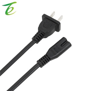 Câble d'alimentation électrique à deux conducteurs GB avec embout en éventail, câble d'alimentation électrique à 2 broches, câble d'alimentation en cuivre noir - Product Image 3