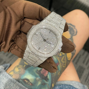 Reloj de Moissanita Brillante de Primera Calidad, Reloj de Diseño Clásico para Hombre - Product Image 3