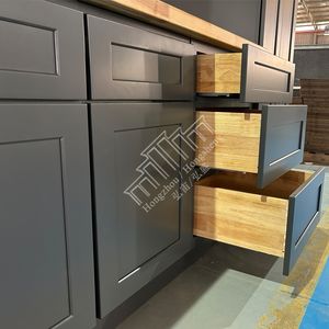 Armoire de garde-manger de cuisine de style shaker populaire fabriquée au Vietnam Armoires et accessoires de cuisine en bois américain en gros d'usine - Product Image 4