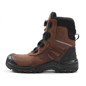 Zapatos de seguridad para hombres Zapatos de trabajo de tacón alto de nobuk para hombres Botas DE SEGURIDAD SB
