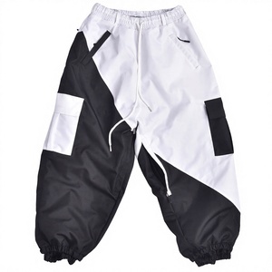 Pantalones de Nieve Impermeables con Calefacción, Diseño Moderno en Contraste Blanco y Negro 2026, Múltiples Bolsillos, Cintura con Cordón Ajustable, Forro Cálido para Invierno - Product Image 1