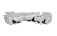 Canapé d'angle en cuir en forme de L, inclinable, électrique, avec appui-tête réglable et fonction massage, personnalisable, moderne, de la marque CY Factory