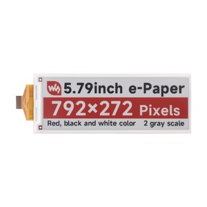 จอแสดงผล E-Paper (B) ขนาด 5.79 นิ้ว, จอแสดงผล e-ink, 792x272, สีแดง/ดำ/ขาว, การสื่อสารแบบ SPI - Product Image 1