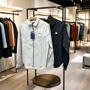 Camisa Casual de Alta Calidad para Hombre, con Microetiqueta Bordada, Corte Holgado, Tela de Velour, Cierre de Cremallera, Ecológica, Tallas Disponibles: XL a 6XL - Product Image 3