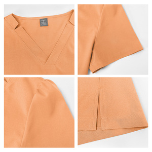 Pantalons droits pour salon de beauté et spa pour femmes, tissu en polyester fin, élastique, à séchage rapide, couleur unie, ensembles de blouses d'infirmière - Product Image 3