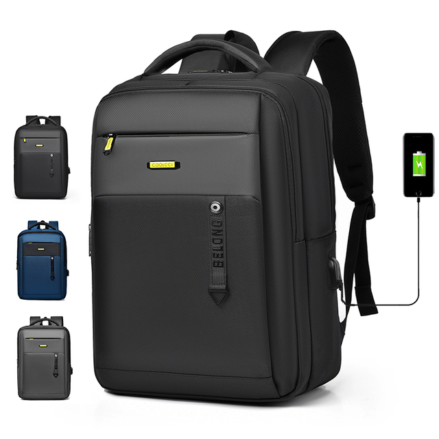 Customized Large Capacity Waterproof Casual Durable Multifunctional Laptop Backpack Student Fashion Travel Computer Bag with USB