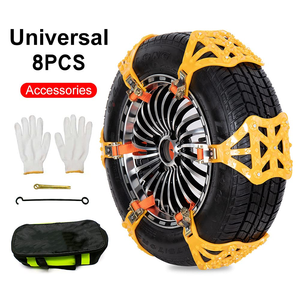 Chaînes à neige universelles <span class=keywords><strong>de</strong></span> traction d'urgence pour voitures SUV LT Truck Pickup Easy Mount Passenger Car Chain - Product Image 5
