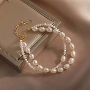 Bracelet WENCHI de style baroque en perles d'eau douce naturelles, multicouche, 400g - Product Image 4