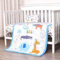 Parure de lit pour bébé, ensemble de literie doux en coton imprimé en 3D, style dessin animé, éléphant, cerf, pour lit de bébé