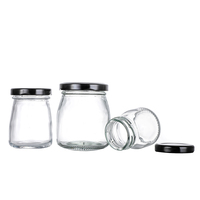 NCJ009 Custom clear Cute Shape Fruit Jam Glass Jar with Twist off Metal Lid