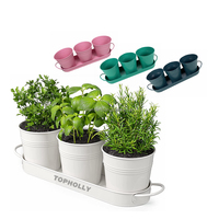 Pot de fleurs suspendu en métal, vase ovale, garde-corps, balcon, pot de fleurs avec crochets muraux, support décoratif pour plantes aromatiques de jardin