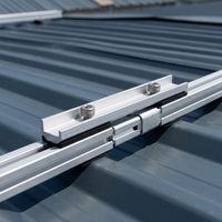 UISOLAR Kit de raccordement de rail de montage solaire en aluminium anodisé, connecteur de rail de panneau solaire en gros pour la fixation de supports solaires