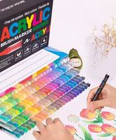 Marqueurs Acryliques Guangna 2026 168, Vente Chaude, Kit de Peinture Artistique Créatif DIY, Stylo Marqueur Pinceau Peinture Acrylique 168 Couleurs