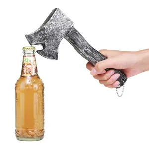 创意个性斧头斧头形状ABS塑料啤酒开瓶器带钥匙Chian