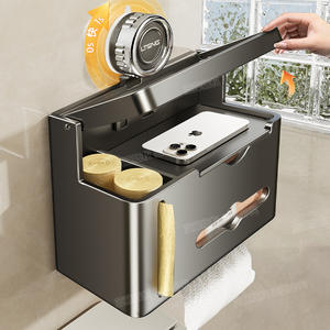 Portarrollos de Papel Higiénico Rectangular con Ventosa Bluewave, Montaje en Pared sin Perforaciones, Multiusos - Product Image 5