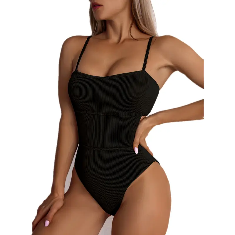 2023 Damen Badeanzug Falten Sexy Bade bekleidung Plus Size Bade bekleidung Beach wear Einteiliger Badeanzug Bikini Bademode