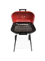 Barbecue portable 18' Hamburger avec chariot, construction en fer, finition peinte en poudre, dispositif de sécurité contre les flammes, commande par bouton