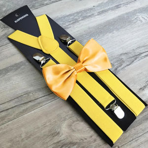 Wholesale Men <b>Suspenders</b> With Bowtie Fashion Bow Tie Set Boys Braces Women Girls Adjustable for Wedding Ties Accessories - Product Image 2