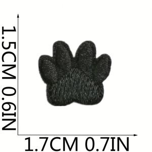 Mini Patch Brodé en Tissu Lettres Anglaises Nouveau Design Dessin Animé Pattes de Chat Décoration DIY pour Sac et Chapeau - Product Image 6