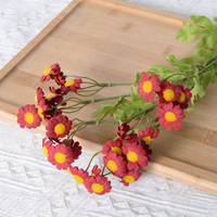 Buket Bunga Daisy Buatan 30 Tangkai Bunga Chamomile Sutra Aster Belanda Dekorasi untuk Pernikahan, Rumah, Fotografi