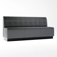 Ensemble de banquette et canapé moderne à panneau solide de luxe léger écologique siège de stand de restaurant à motif carré sur mesure fabriqué en usine