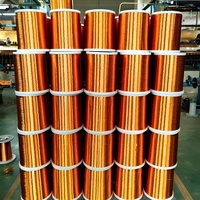 Fil de cuivre émaillé nu industriel 600V 0,012-1 mm, conducteur solide en cuivre pur à 99,99 % pour applications moteur/transformateur