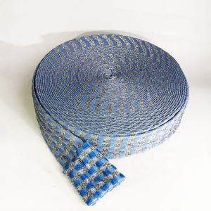 Jacquard <span class=keywords><strong>Manga</strong></span> Tejida Oro/Plata ปลอกหุ้มฟองน้ำผ้าดิบ - Product Image 2