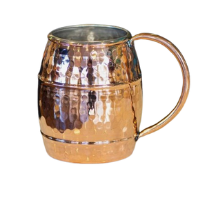 Mango de diseñador Taza de cobre de la mejor calidad Bebidas personalizadas de metal Vaso de bebida Taza de agua o cerveza Beber taza chapada en latón - Product Image 6