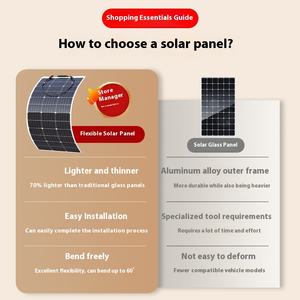 Panneau solaire flexible 12V/20V 200W, efficacité 24%, 2256x1200mm, taille des cellules 182mmx182mm, chargeur solaire - Product Image 2