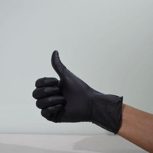 Gants en nitrile jetables noirs non médicaux sans latex sans poudre série M3.5g fabriqués en Malaisie vente directe - Product Image 4