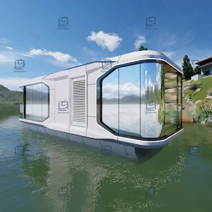 قوارب عائمة منزل ماء منزل عائم مسبق الصنع قارب منزل عائم للفندق العائم