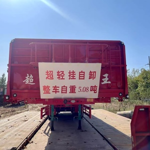 Vehicle Master <strong>3</strong> Axle Steel Wall Side Fence Semi Trailer with Drawbar 150 Ton Payload and <strong>Container</strong> Transport - Product Image 6