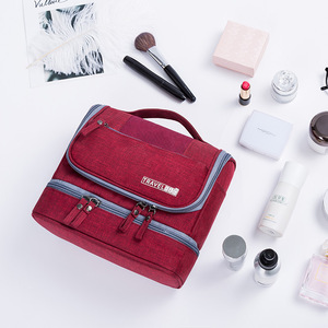 Travel Toiletry Bag Makeup Storage Waterproof Hanging Portable Dry Wet Separation Rectangle Shape Hook Type - Product Image 2