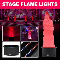 1.5m Soie Tissu Feu Flamme Lumière LED Rouge Électrique Flamme Effet Machine Double Souffleur Pour DJ Scène Disco Décoration De Vacances