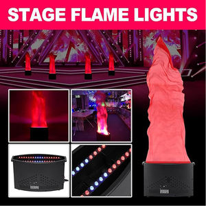 1,5 m tela de seda fuego Llama luz LED rojo llama eléctrica efecto máquina doble soplador para DJ escenario discoteca decoración de vacaciones - Product Image 2