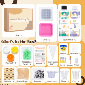 <span class=keywords><strong>Kit</strong></span> <span class=keywords><strong>de</strong></span> Goma <span class=keywords><strong>para</strong></span> Manualidades Taba Squishy con Instrucciones Guiadas, Fórmula sin Burbujas y Curado Rápido, <span class=keywords><strong>Kit</strong></span> <span class=keywords><strong>de</strong></span> Squishy FuFu con Molde - Product Image 2