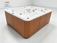 Bain à remous extérieur moderne autoportant en acrylique pour 6-7 personnes, bain à remous spa