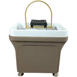 Bac à shampoing mobile pour salon de beauté, machine de spa pour thérapie capillaire par circulation d'eau et fumigation, spécifiquement conçue pour la santé - Product Image 1