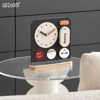 WOZOOM jam meja desain asli DIY jam tangan seni Modern dengan tanggal jam meja untuk ruang tamu penjualan dekorasi kamar anak-anak