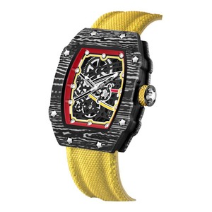 Montre sport pour homme à quartz, grand cadran, boîtier barillet, bracelet en nylon, montre sport à quartz ajourée, vente en gros - Product Image 5