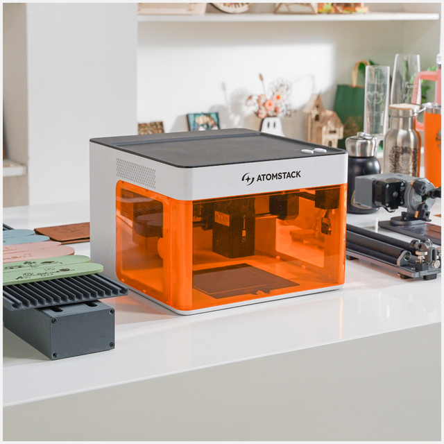 For P1 Dual Diode Fiber Laser Engraver & Cutter for Stainless Steel Aluminum Stone Rubber Wood-5W Power