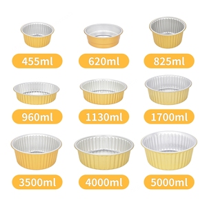 RE3G Tamaño completo 180mm 1700ml Contenedor de papel de aluminio personalizado Sartenes 7 pulgadas 57oz Contenedores de papel de aluminio de tamaño completo con tapas - Product Image 5