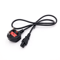 Câble d'alimentation CA avec fusible, prise britannique 3 broches vers connecteur IEC C5 pour adaptateur d'ordinateur portable